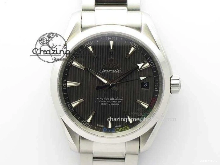 0517 Versatile Aqua Terra ‘PyeongChang 2018’ JHF Best Edition Black Dial On SS Bracelet A 8204